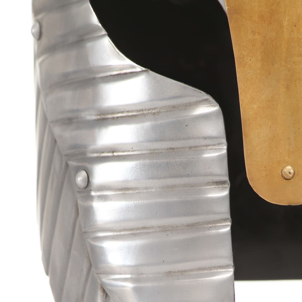 Κράνος Ιππότη Φανταστικό Μεσαιωνικό Ρέπλικα LARP Ασημί Ατσάλινο - PAKOBAZAAR