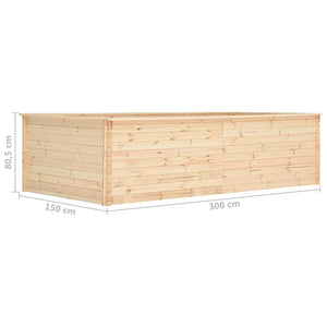 Ζαρντινιέρα Υπερυψωμένη 300x150x80,5 εκ./19 χιλ Εμπ.Ξύλο Πεύκου - Pakobazaar