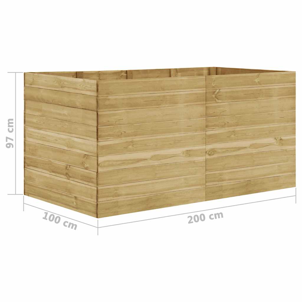 Ζαρντινιέρα Υπερυψωμένη 200x100x97 εκ. Εμποτισμένο Ξύλο Πεύκου