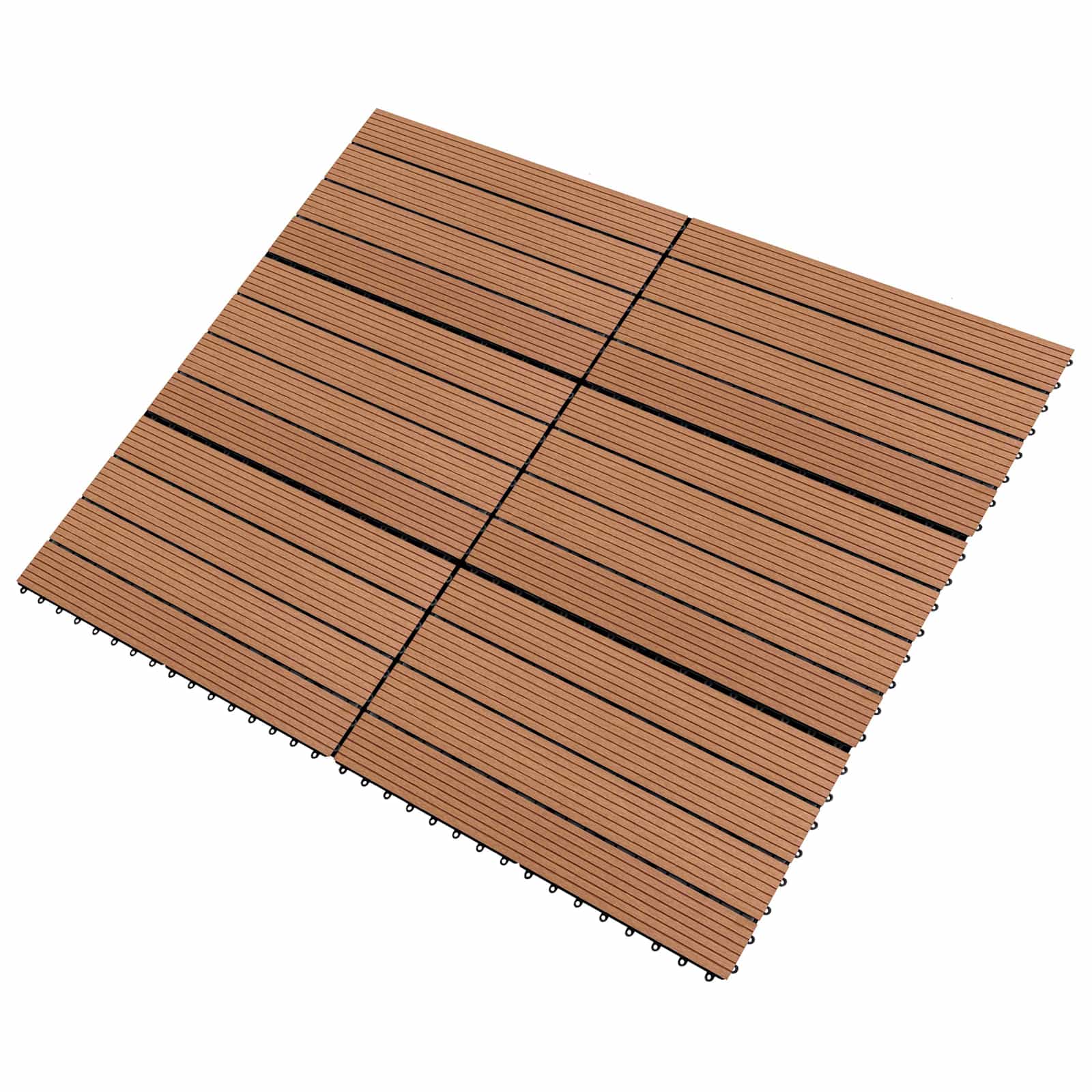 Πλάκα Κατασκευής 6 pcs Καφέ 60 x 30 cm WPC - Pakobazaar