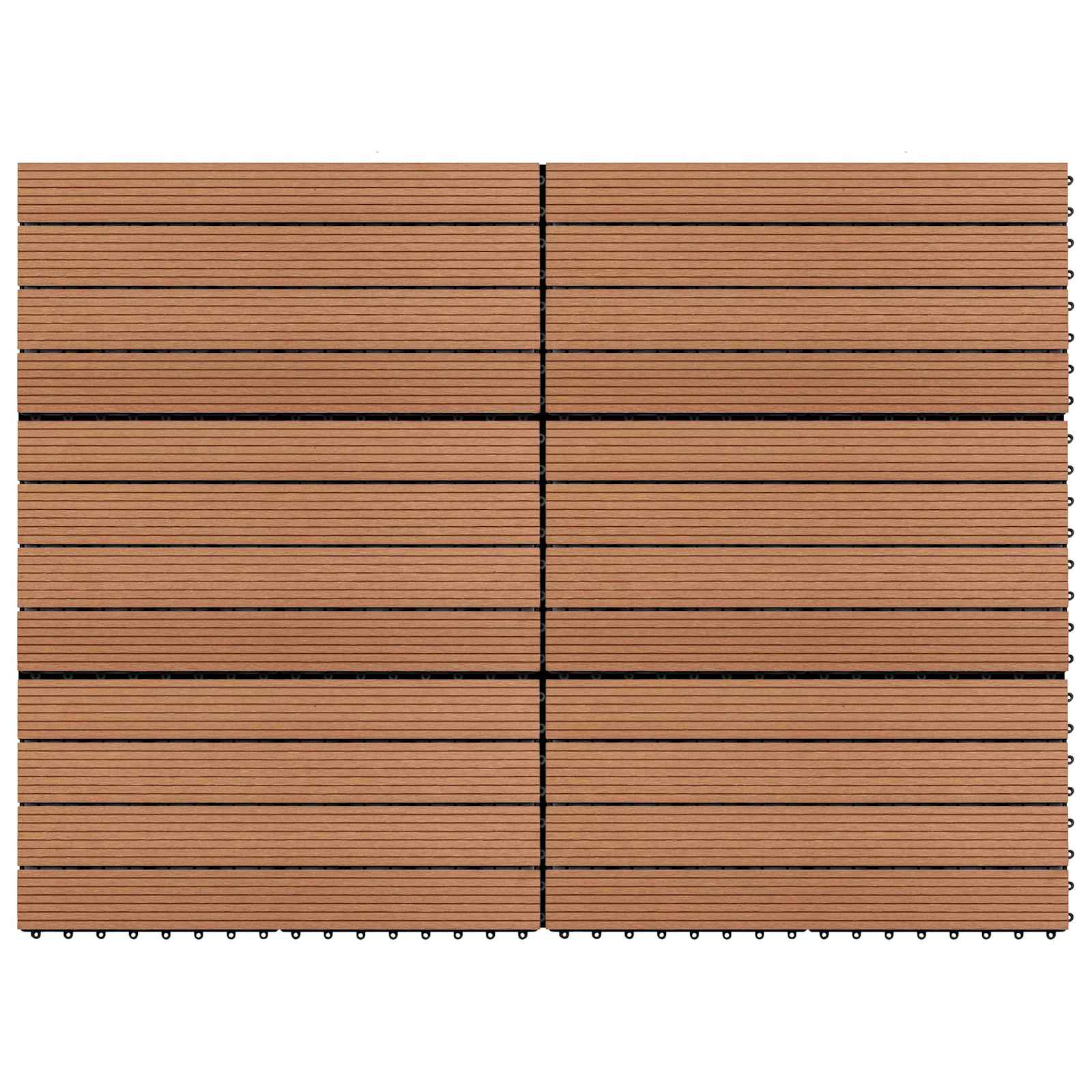 Πλάκα Κατασκευής 6 pcs Καφέ 60 x 30 cm WPC - Pakobazaar