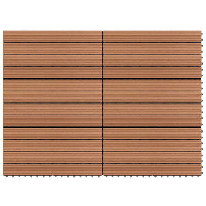 Πλάκα Κατασκευής 6 pcs Καφέ 60 x 30 cm WPC - Pakobazaar