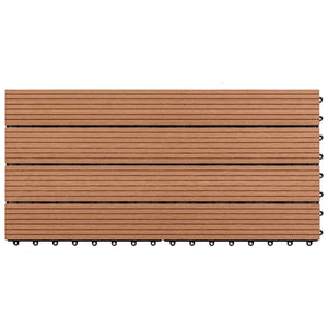 Πλάκα Κατασκευής 6 pcs Καφέ 60 x 30 cm WPC - Pakobazaar