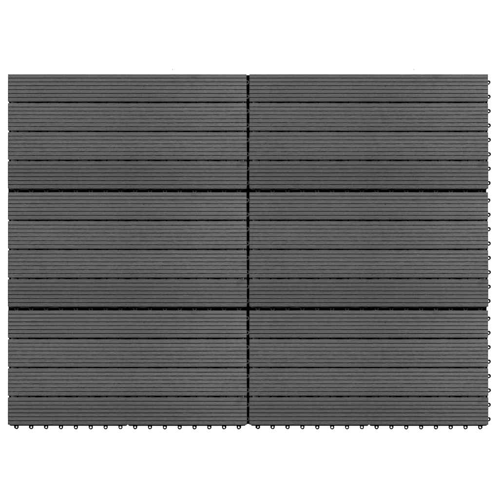 Πλακάκια 6 τεμ. Γκρι 1 μ² / 60 x 30 εκ. από WPC