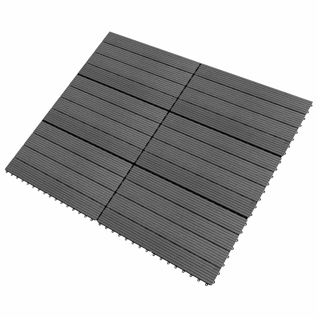 Πλακάκια 6 τεμ. Γκρι 1 μ² / 60 x 30 εκ. από WPC