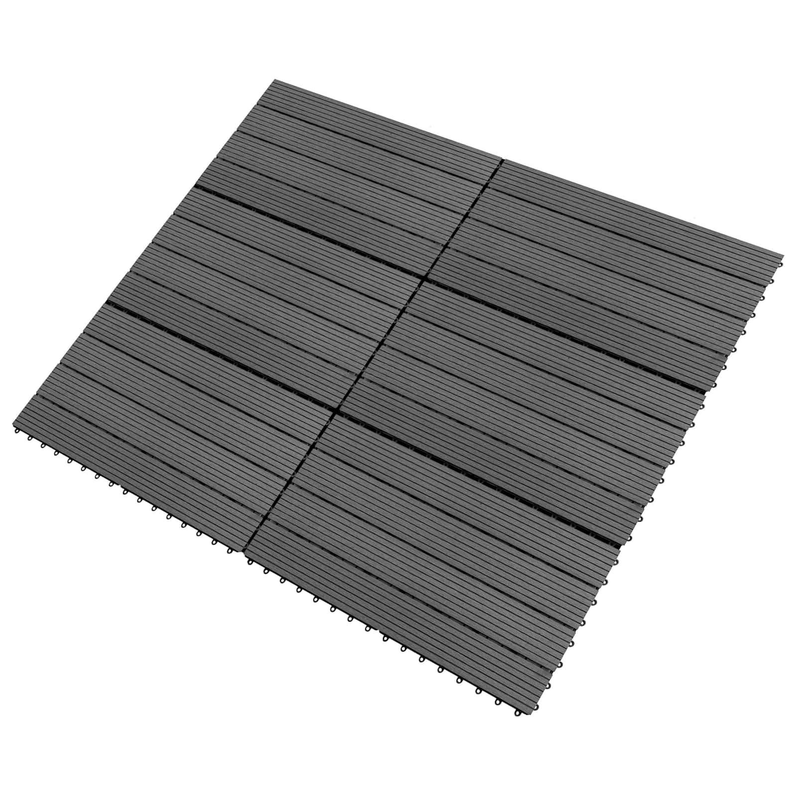 Πλάκα Κατασκευής 6 pcs Γκρι 60 x 30 cm WPC - Pakobazaar