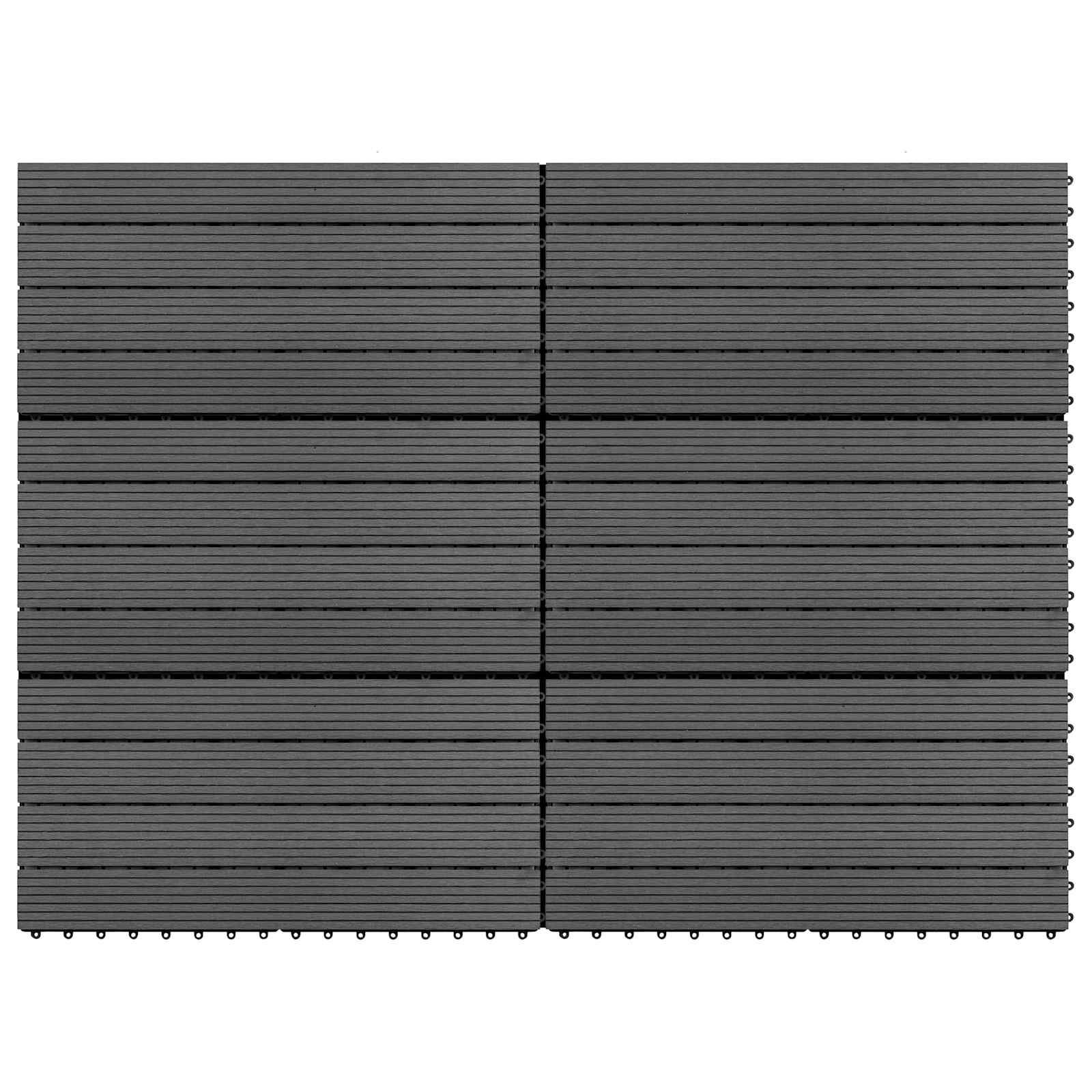Πλάκα Κατασκευής 6 pcs Γκρι 60 x 30 cm WPC - Pakobazaar