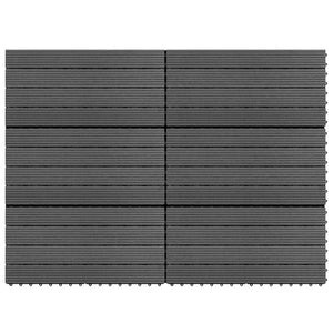 Πλάκα Κατασκευής 6 pcs Γκρι 60 x 30 cm WPC - Pakobazaar