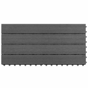 Πλάκα Κατασκευής 6 pcs Γκρι 60 x 30 cm WPC - Pakobazaar
