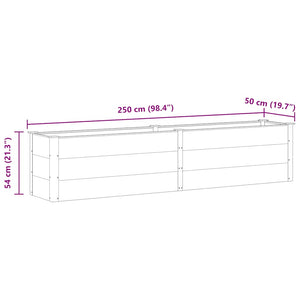 Ζαρντινιέρα Υπερυψωμένη Γκρι 250 x 50 x 54 εκ. από WPC