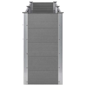 Ζαρντινιέρα Υπερυψωμένη Γκρι 250 x 50 x 91 εκ. από WPC - Pakobazaar