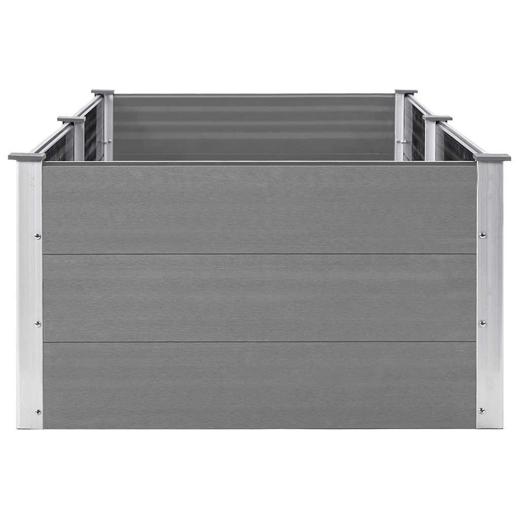 Ζαρντινιέρα Υπερυψωμένη Γκρι 250 x 100 x 54 εκ. από WPC