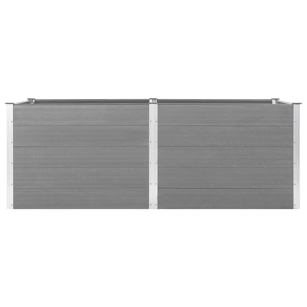 Ζαρντινιέρα Υπερυψωμένη Γκρι 250 x 100 x 91 εκ. από WPC