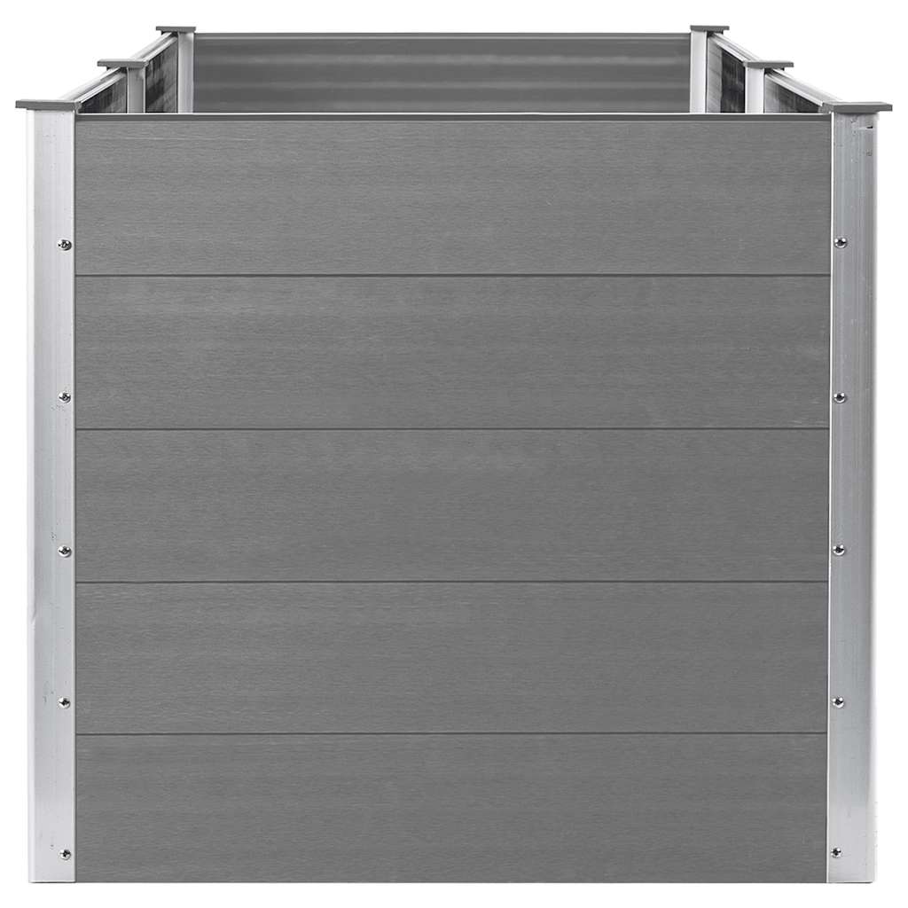 Ζαρντινιέρα Υπερυψωμένη Γκρι 250 x 100 x 91 εκ. από WPC
