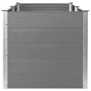 Ζαρντινιέρα Υπερυψωμένη Γκρι 250 x 100 x 91 εκ. από WPC