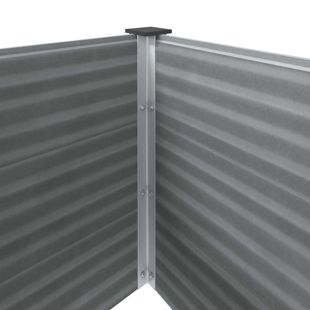 Ζαρντινιέρα Υπερυψωμένη Γκρι 250 x 100 x 91 εκ. από WPC