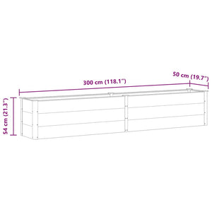 Ζαρντινιέρα Υπερυψωμένη Γκρι 300 x 50 x 54 εκ. από WPC
