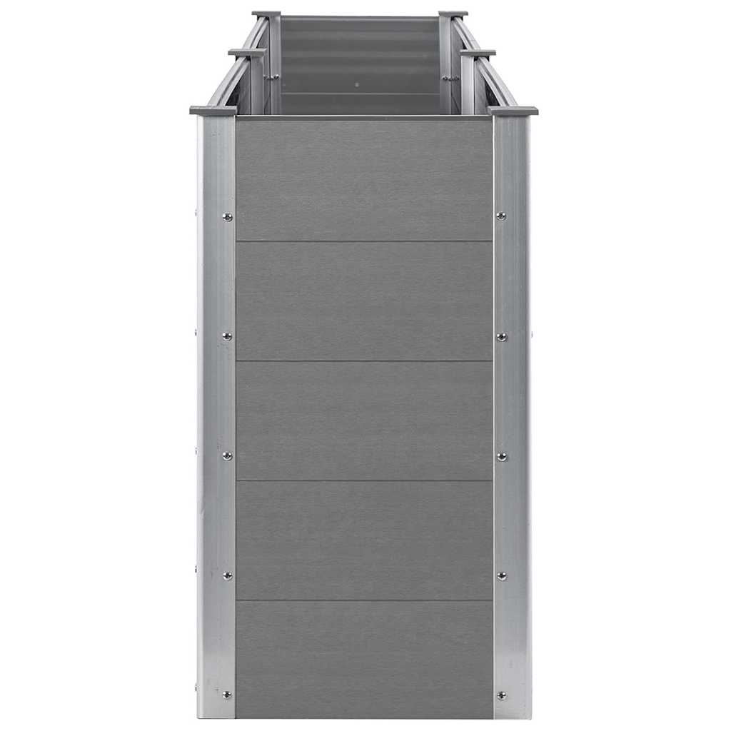Ζαρντινιέρα Υπερυψωμένη Γκρι 300 x 50 x 91 εκ. από WPC