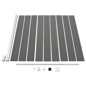 Πάνελ Περίφραξης Γκρι 175 x 186 εκ. από WPC - Pakobazaar