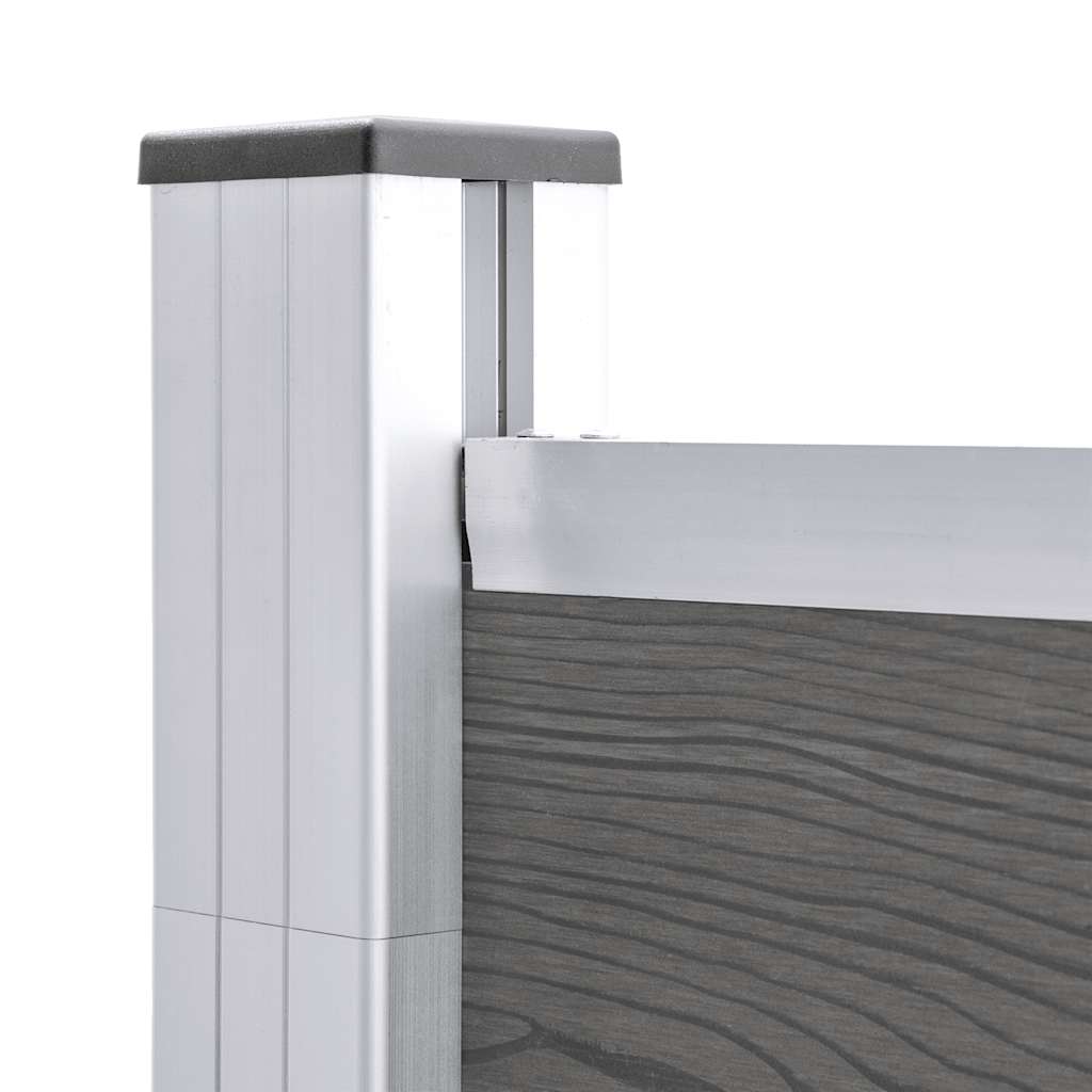 Πάνελ Περίφραξης Γκρι 175 x 186 εκ. από WPC - Pakobazaar