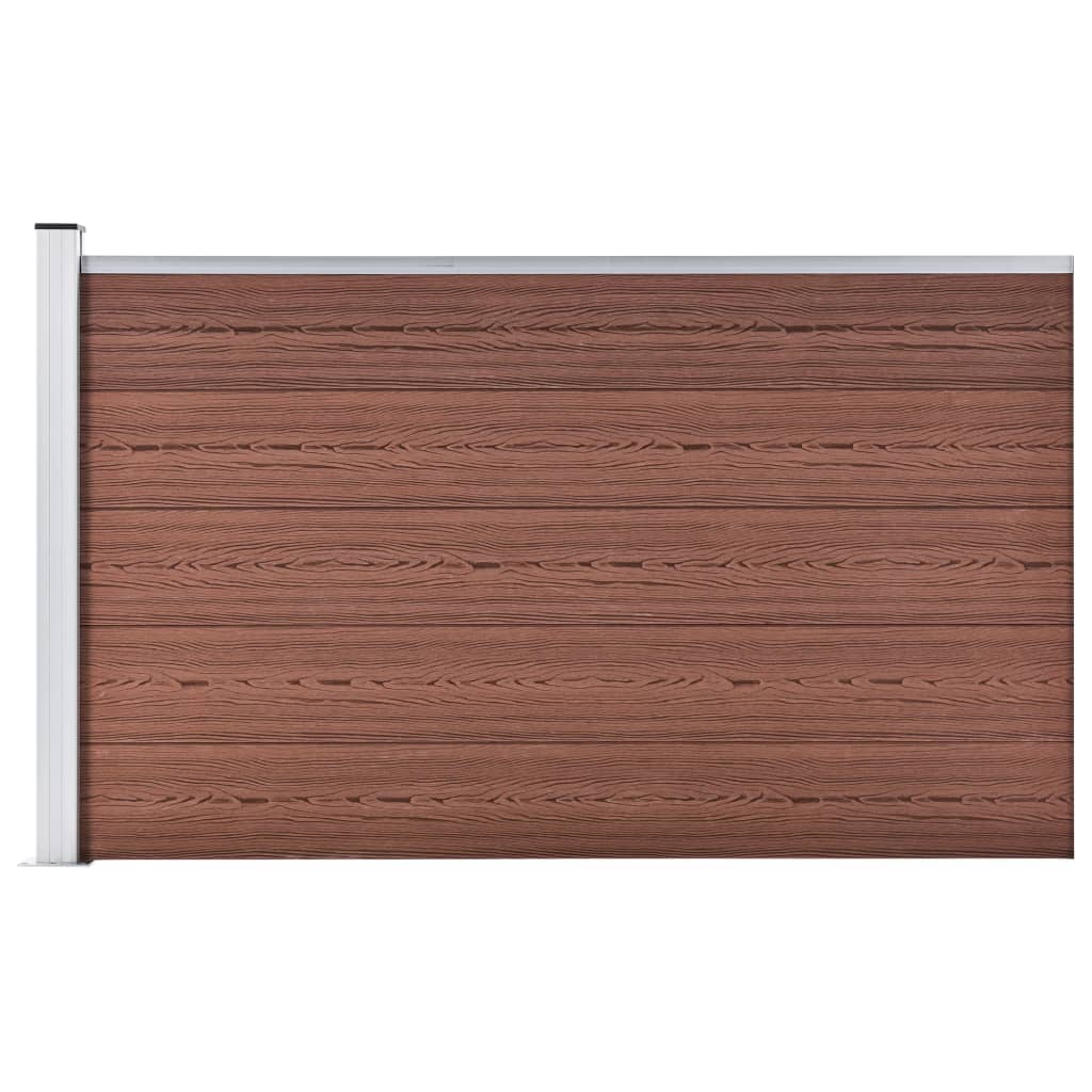 Πάνελ Περίφραξης Καφέ 175 x 105 εκ. από WPC - Pakobazaar
