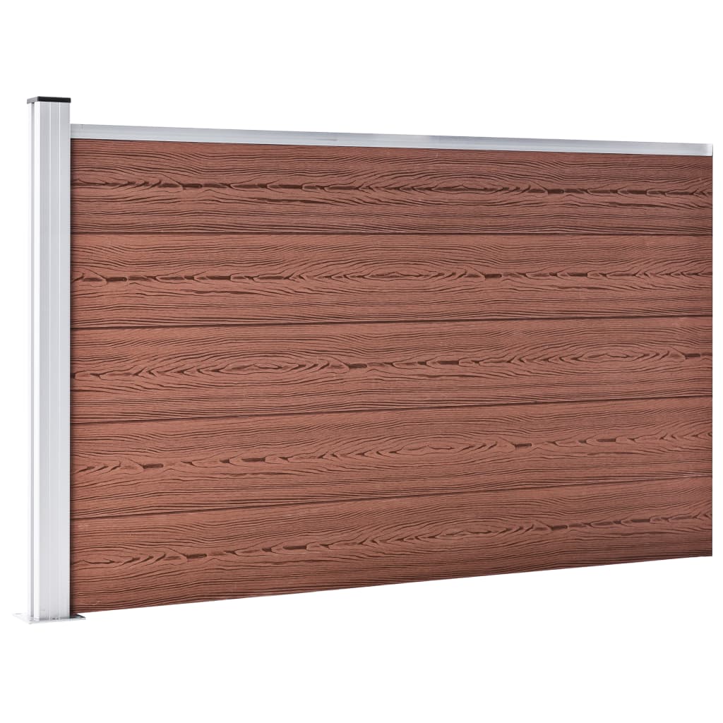 Πάνελ Περίφραξης Καφέ 175 x 105 εκ. από WPC - Pakobazaar
