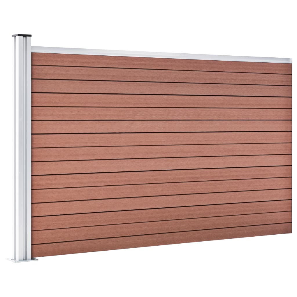 Πάνελ Περίφραξης Καφέ 175 x 105 εκ. από WPC - Pakobazaar