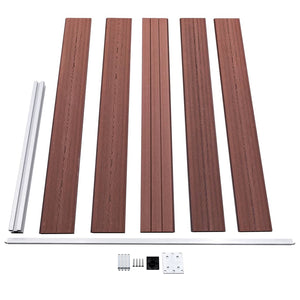 Πάνελ Περίφραξης Καφέ 175 x 105 εκ. από WPC - Pakobazaar