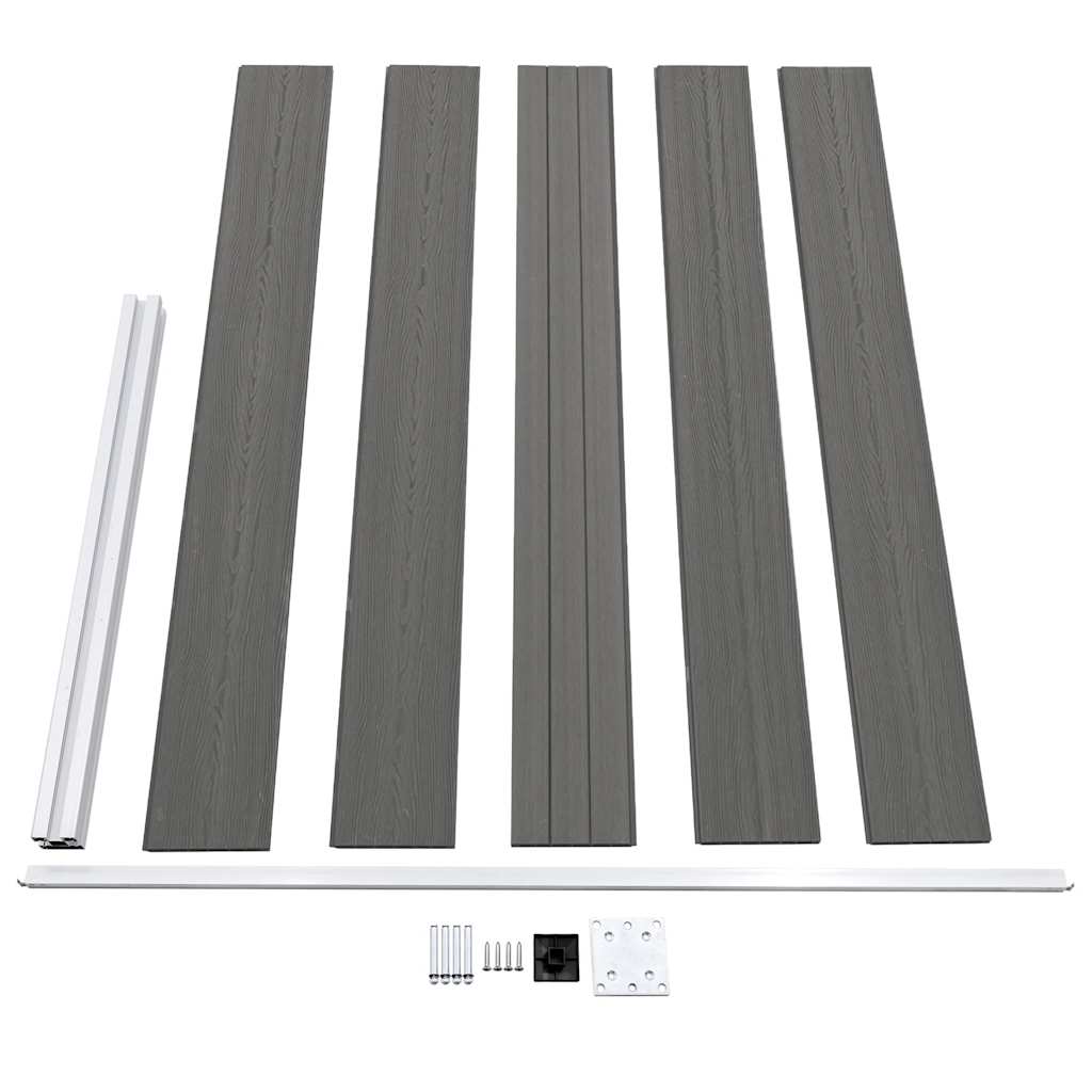 Πάνελ Περίφραξης Γκρι 175 x 105 εκ. από WPC