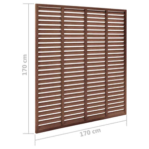 Πάνελ Περίφραξης με Περσίδες Καφέ 170 x 170 εκ. από WPC