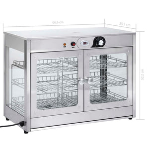 Βιτρίνα Θερμαινόμενη Gastronorm Ηλεκτρική 1200 W Ανοξ. Ατσάλι - Pakobazaar
