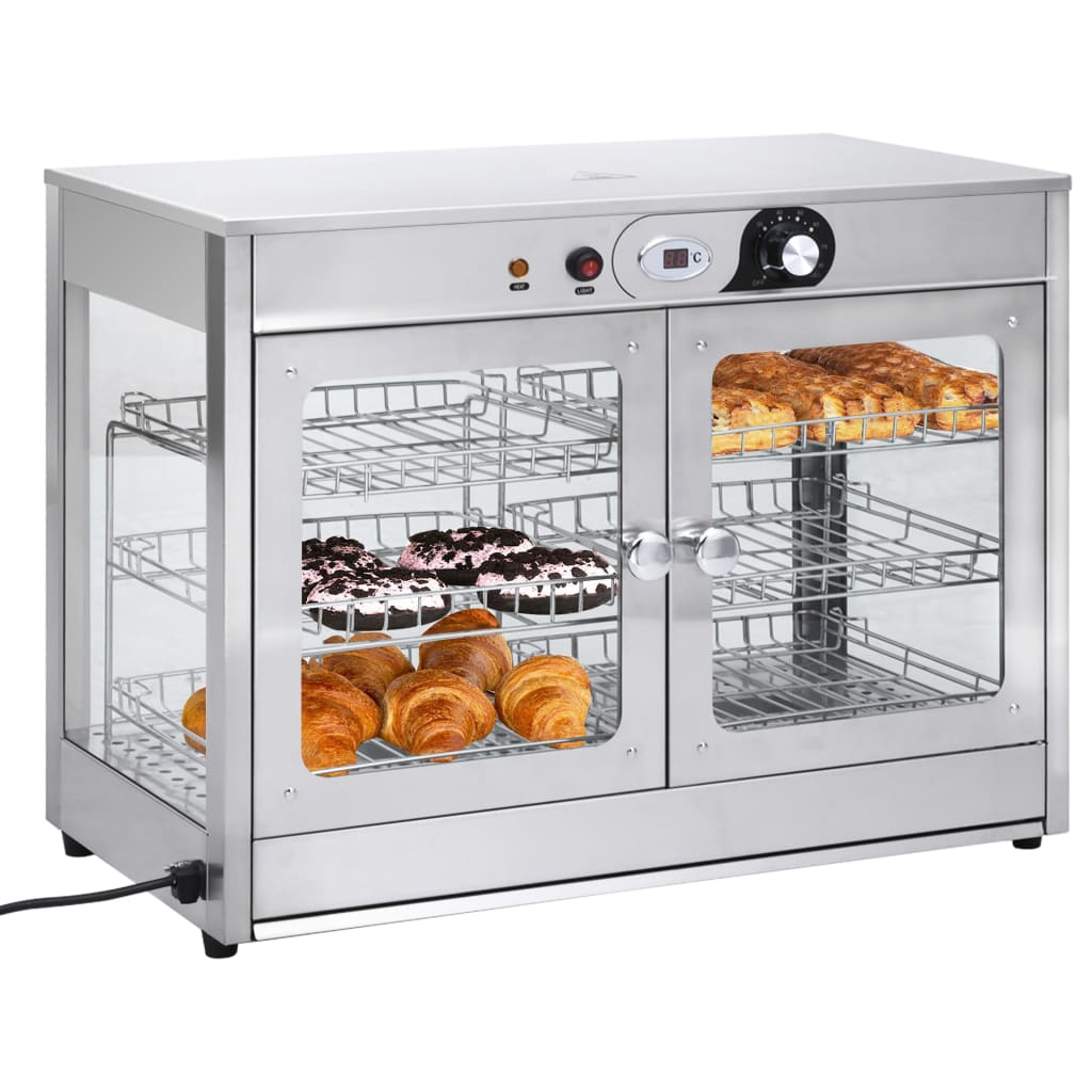 Βιτρίνα Θερμαινόμενη Gastronorm Ηλεκτρική 1200 W Ανοξ. Ατσάλι - Pakobazaar