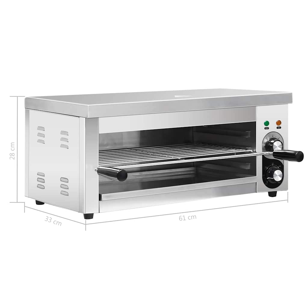 Σαλαμάνδρα Gastronorm Ηλεκτρική 2500 W από Ανοξείδωτο Ατσάλι