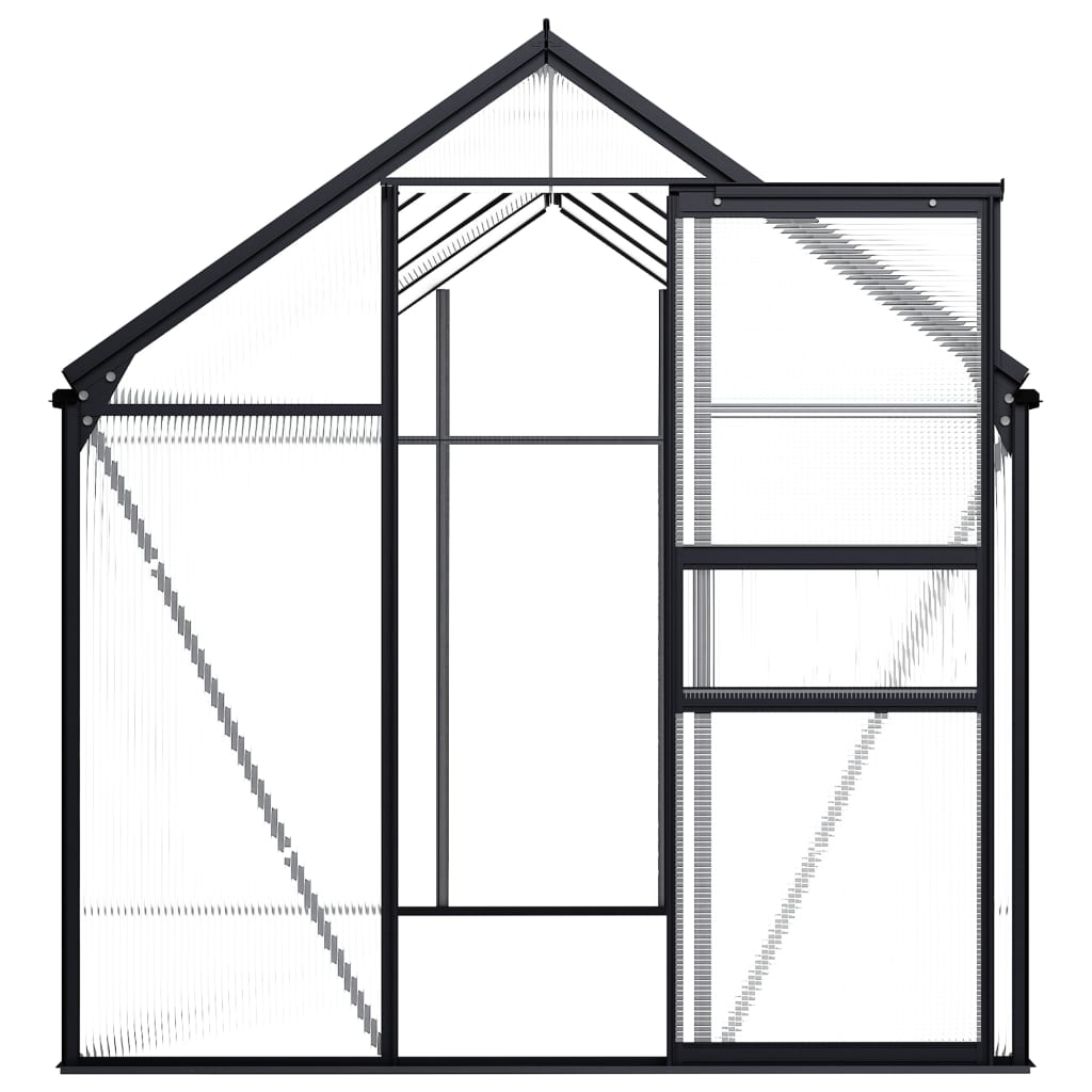Θερμοκήπιο Ανθρακί 5,89 μ³ Αλουμινίου - Pakobazaar