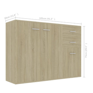 Μπουφές Sonoma Δρυς 105 x 30 x 75 εκ. από Επεξ. Ξύλο