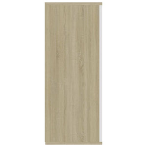 Μπουφές Λευκό / Sonoma Δρυς 105 x 30 x 75 εκ. από Επεξ. Ξύλο