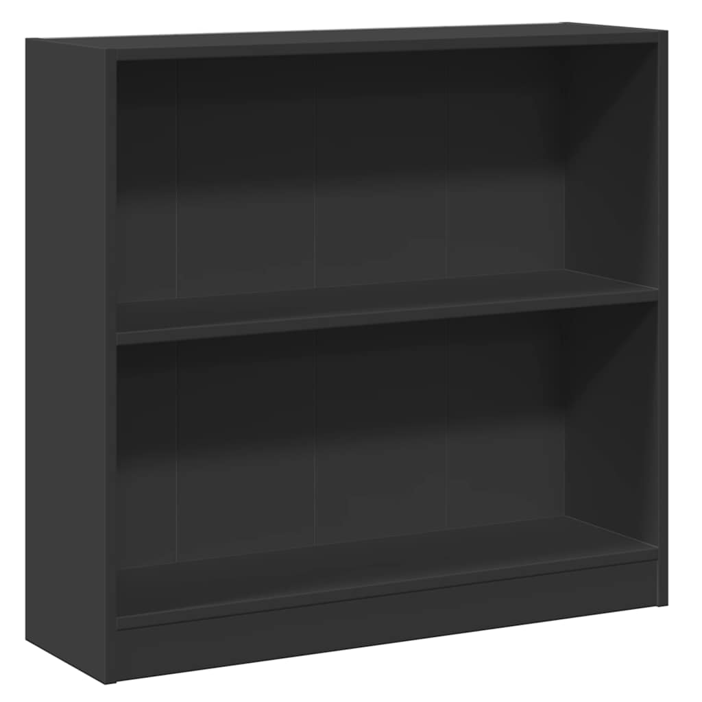 Βιβλιοθήκη Μαύρη 80 x 24 x 75 εκ. από Μοριοσανίδα - Pakobazaar