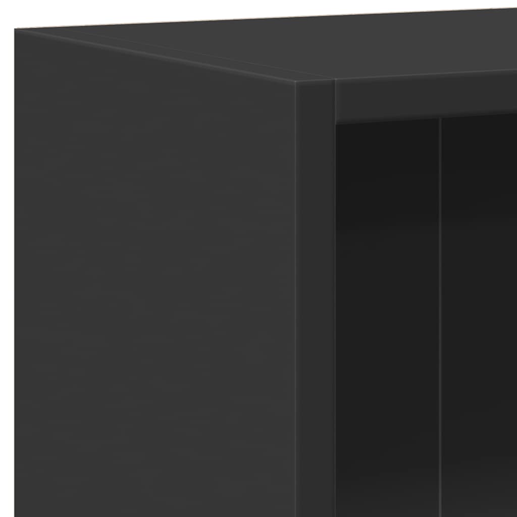 Βιβλιοθήκη Μαύρη 80 x 24 x 75 εκ. από Μοριοσανίδα - Pakobazaar