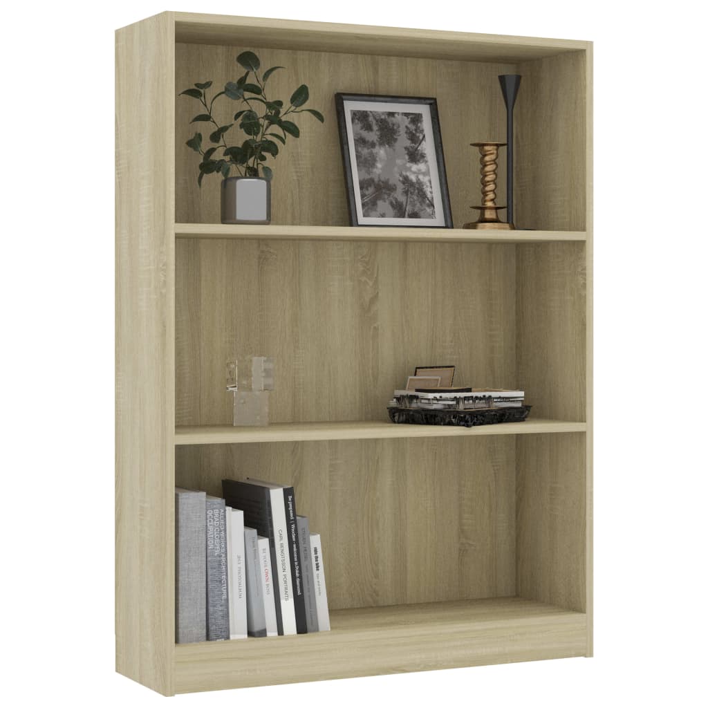 Βιβλιοθήκη Χρώμα Sonoma Δρυς 80 x 24 x 108 εκ. από Μοριοσανίδα