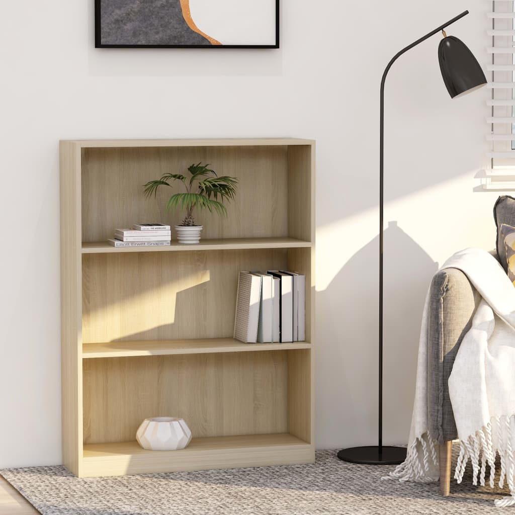 Βιβλιοθήκη Χρώμα Sonoma Δρυς 80 x 24 x 108 εκ. από Μοριοσανίδα