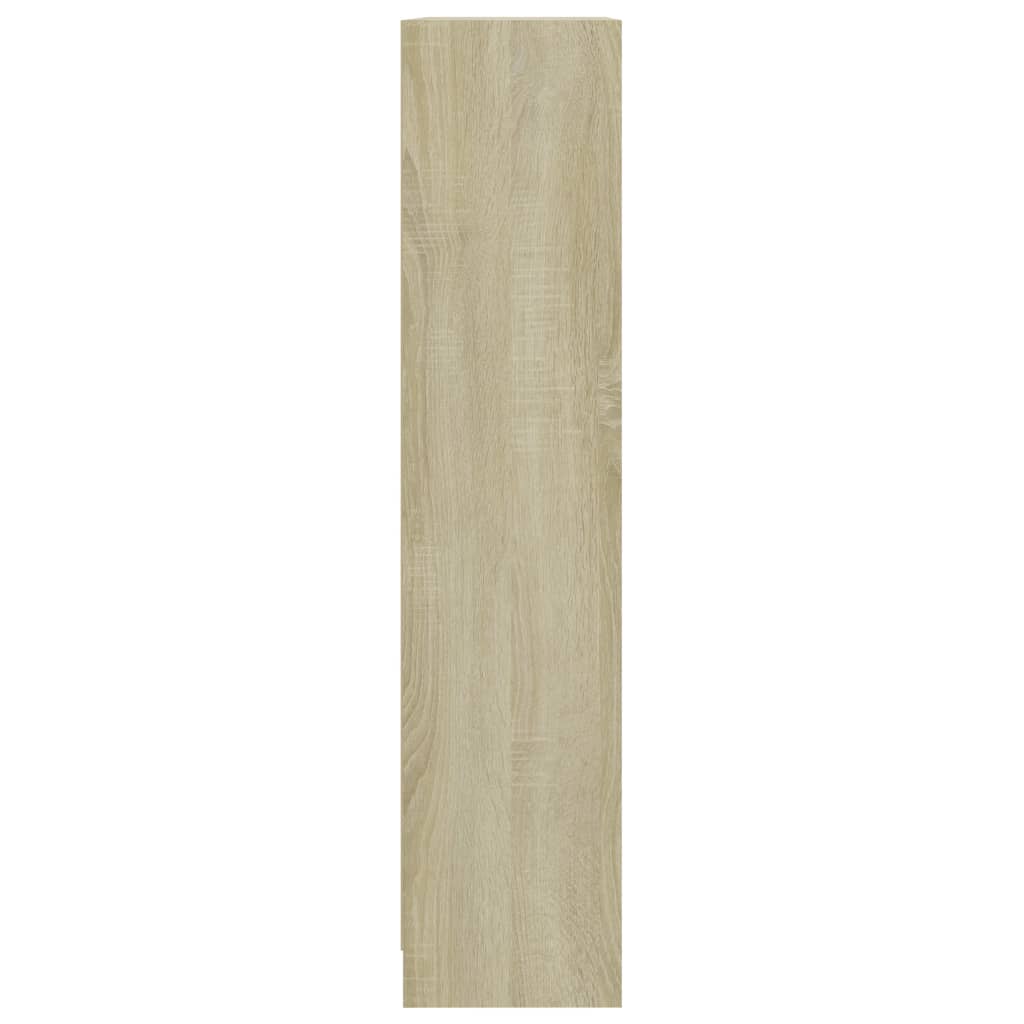 Βιβλιοθήκη Λευκό/Sonoma Δρυς 80 x 24 x 108 εκ. από Μοριοσανίδα