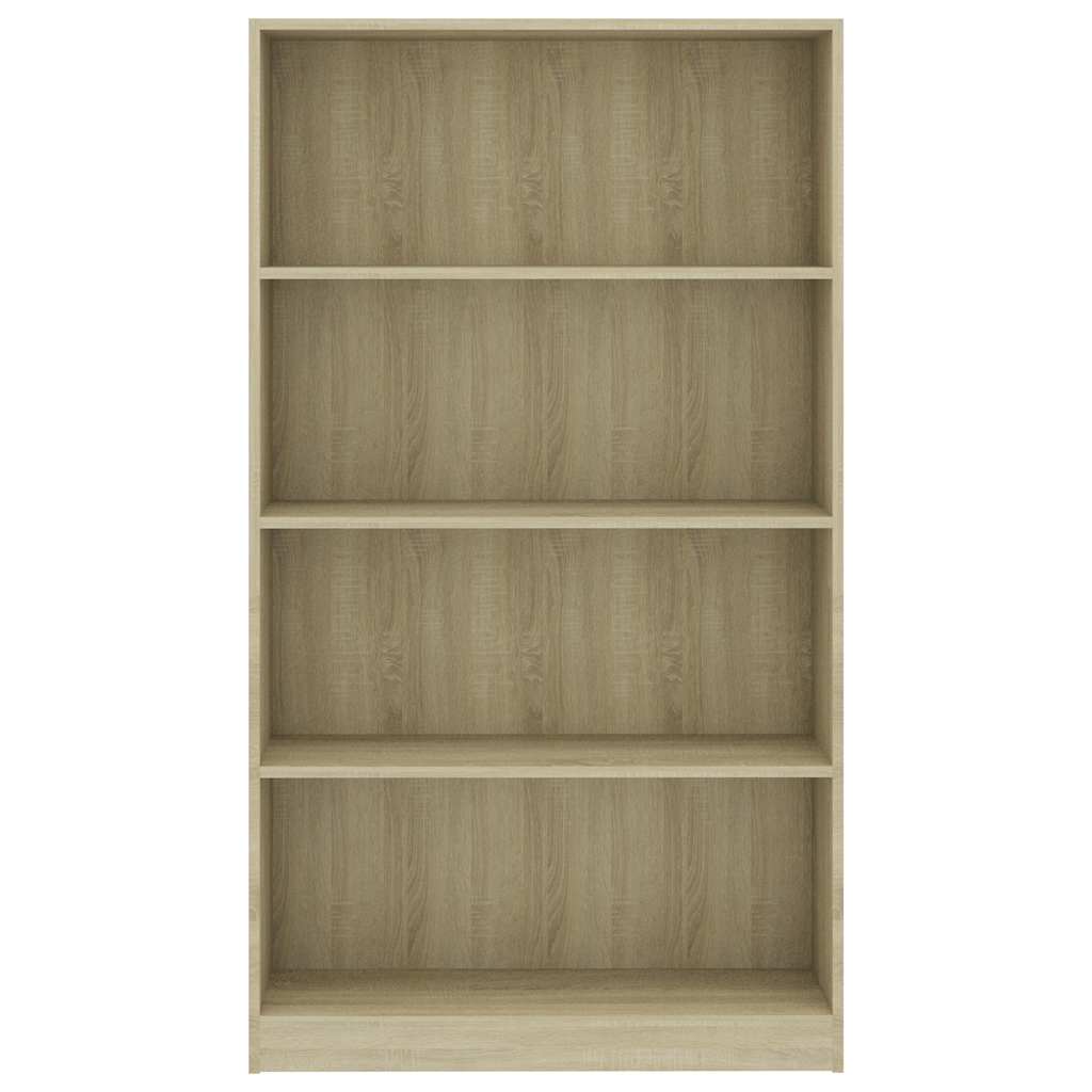 Βιβλιοθήκη με 4 Ράφια Sonoma Δρυς 80x24x142 εκ. Επεξ. Ξύλο