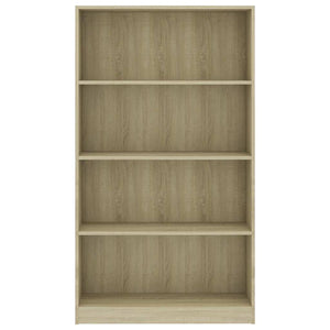 Βιβλιοθήκη με 4 Ράφια Sonoma Δρυς 80x24x142 εκ. Επεξ. Ξύλο
