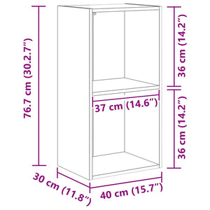 Βιβλιοθήκη Λευκό 40x30x76,5 cm Ξύλινη κατασκευή - Pakobazaar
