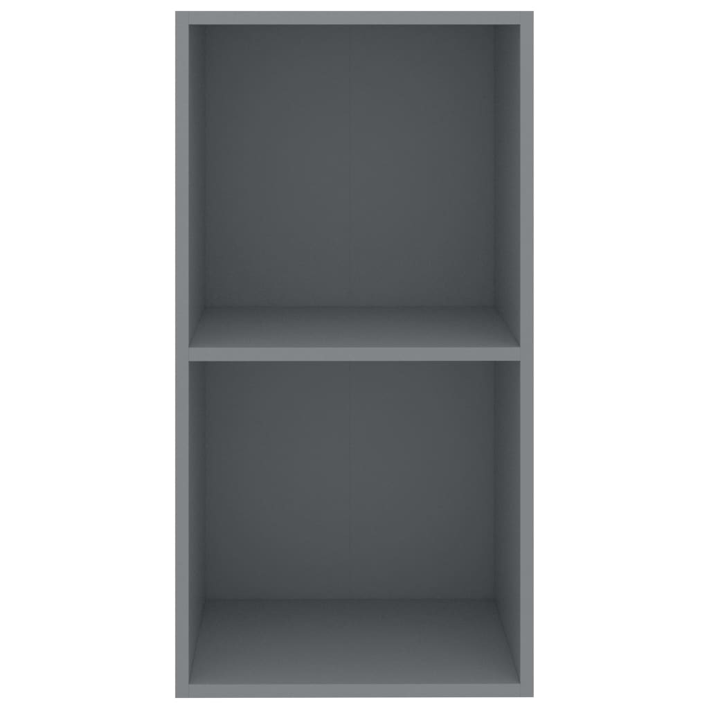 Βιβλιοθήκη με 2 Ράφια Γκρι 40 x 30 x 76,5 εκ. Μοριοσανίδα