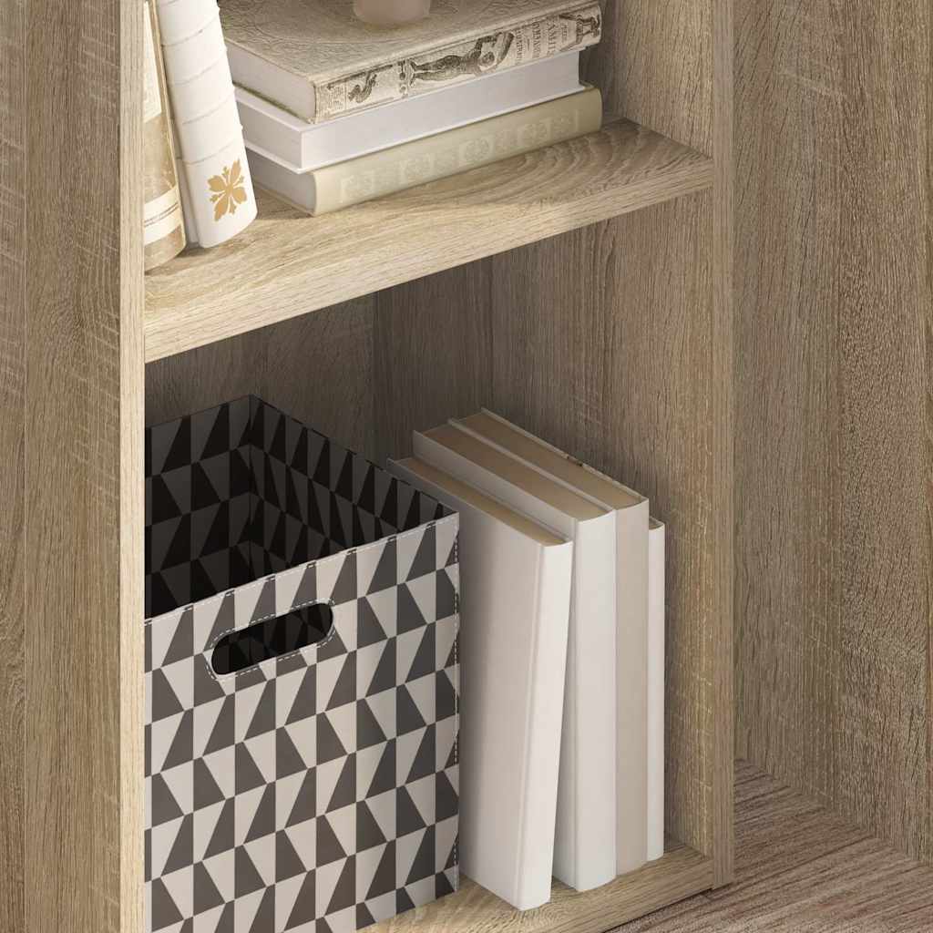 Βιβλιοθήκη με 2 Ράφια Sonoma Δρυς 40x30x76,5 εκ. Επεξ. Ξύλο - Pakobazaar