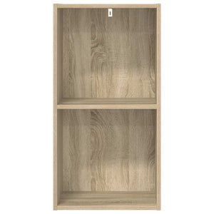 Βιβλιοθήκη με 2 Ράφια Sonoma Δρυς 40x30x76,5 εκ. Επεξ. Ξύλο - Pakobazaar