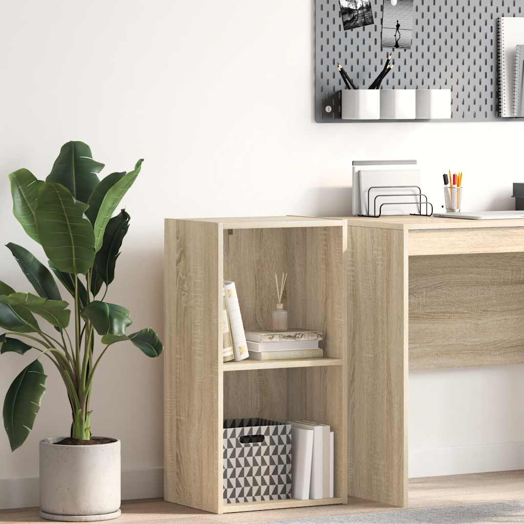 Βιβλιοθήκη με 2 Ράφια Sonoma Δρυς 40x30x76,5 εκ. Επεξ. Ξύλο - Pakobazaar