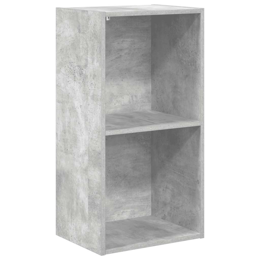 Βιβλιοθήκη με 2 Ράφια Γκρι Σκυροδεμ. 40x30x76,5 εκ. Μοριοσανίδα - Pakobazaar