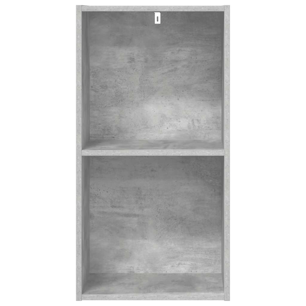 Βιβλιοθήκη με 2 Ράφια Γκρι Σκυροδεμ. 40x30x76,5 εκ. Μοριοσανίδα - Pakobazaar